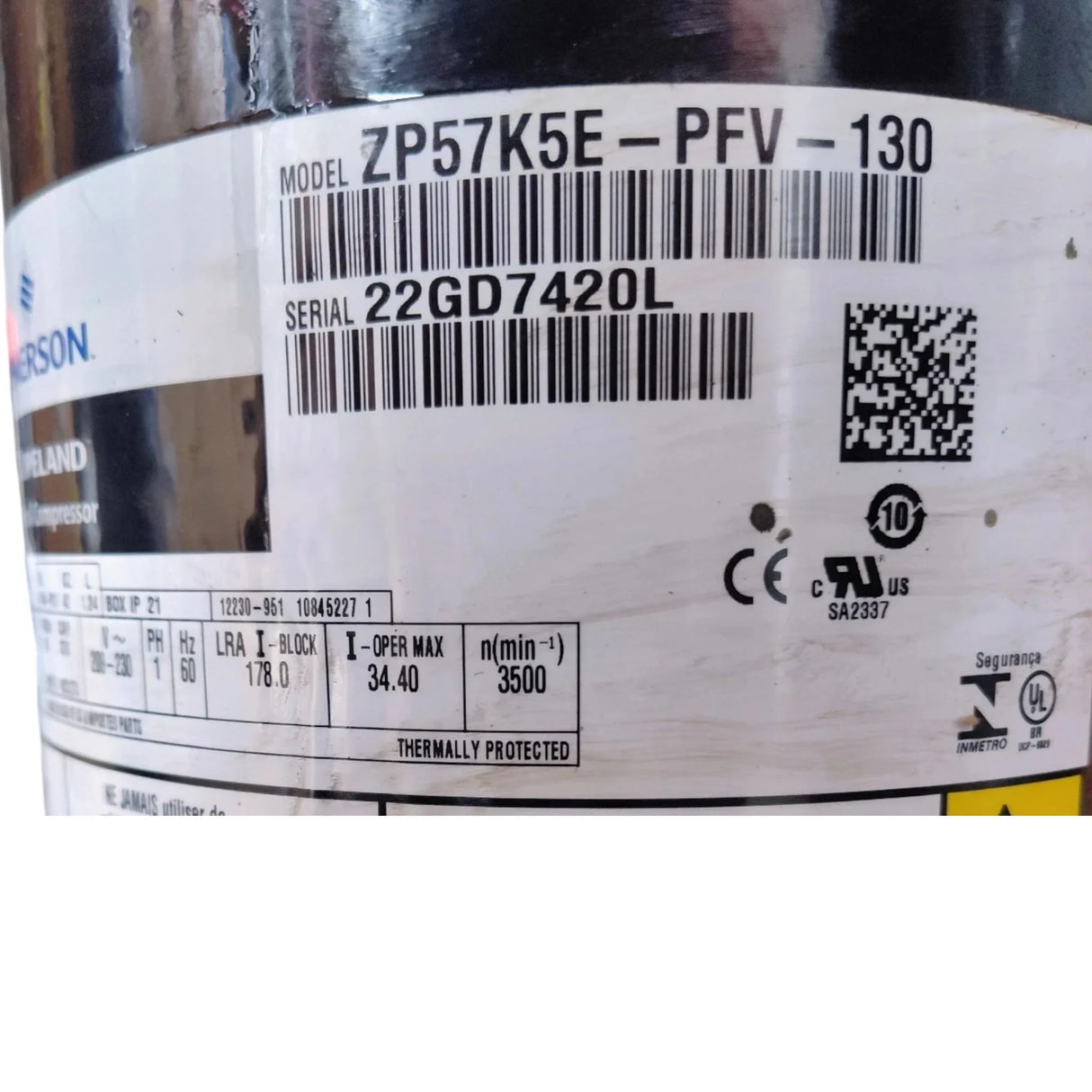 ZP57K5E-PFV-130 Genuine Copeland Scroll Compressor - Truck To Trailer