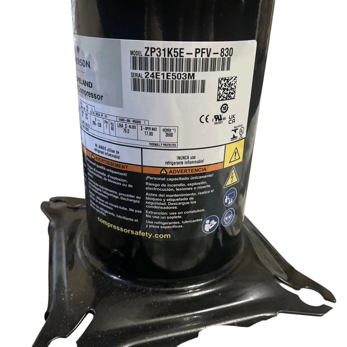 ZP31K5E-PFV-830 Genuine Copeland Scroll Compressor - Truck To Trailer