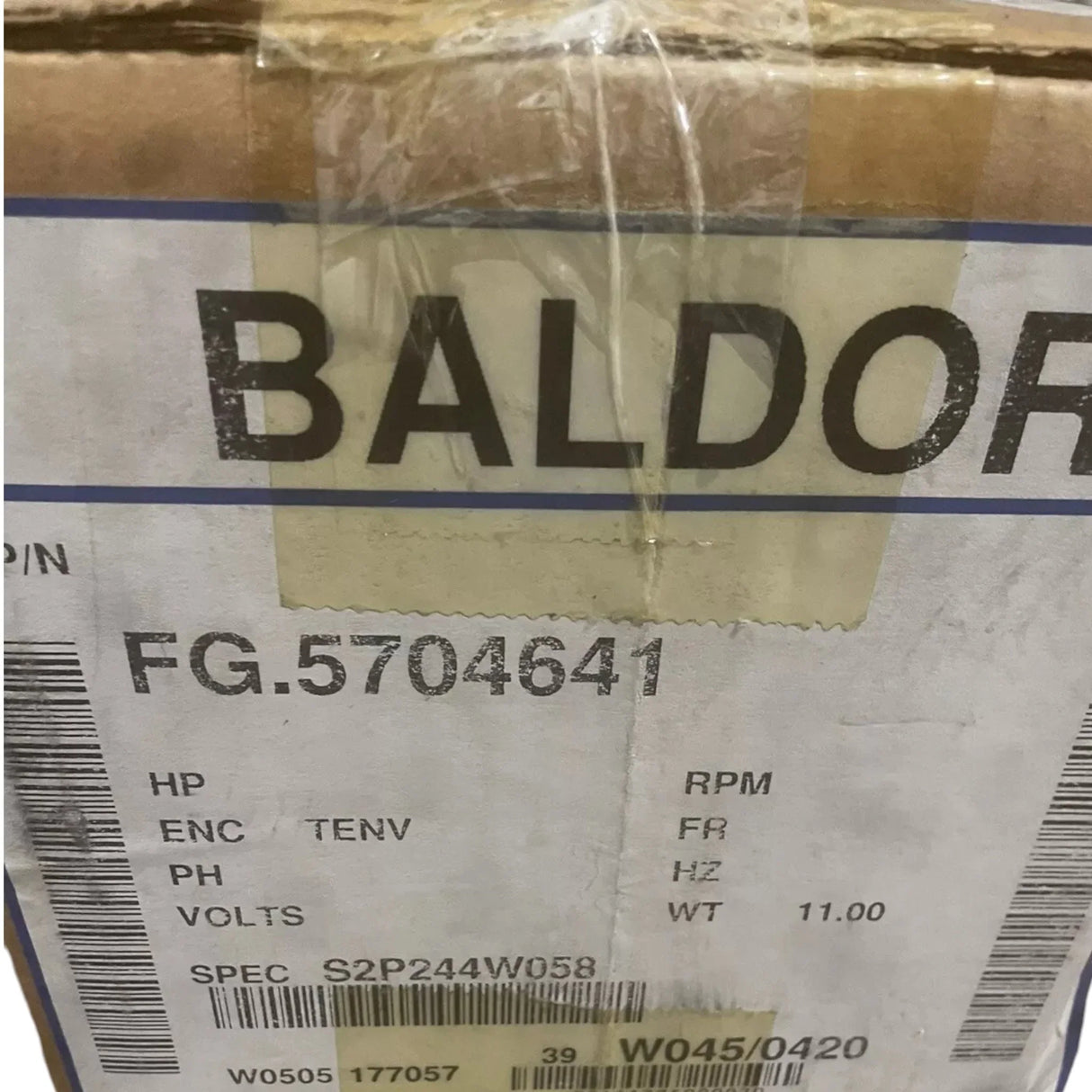 S2P244W058 Baldor Servo Motor Spec - Truck To Trailer