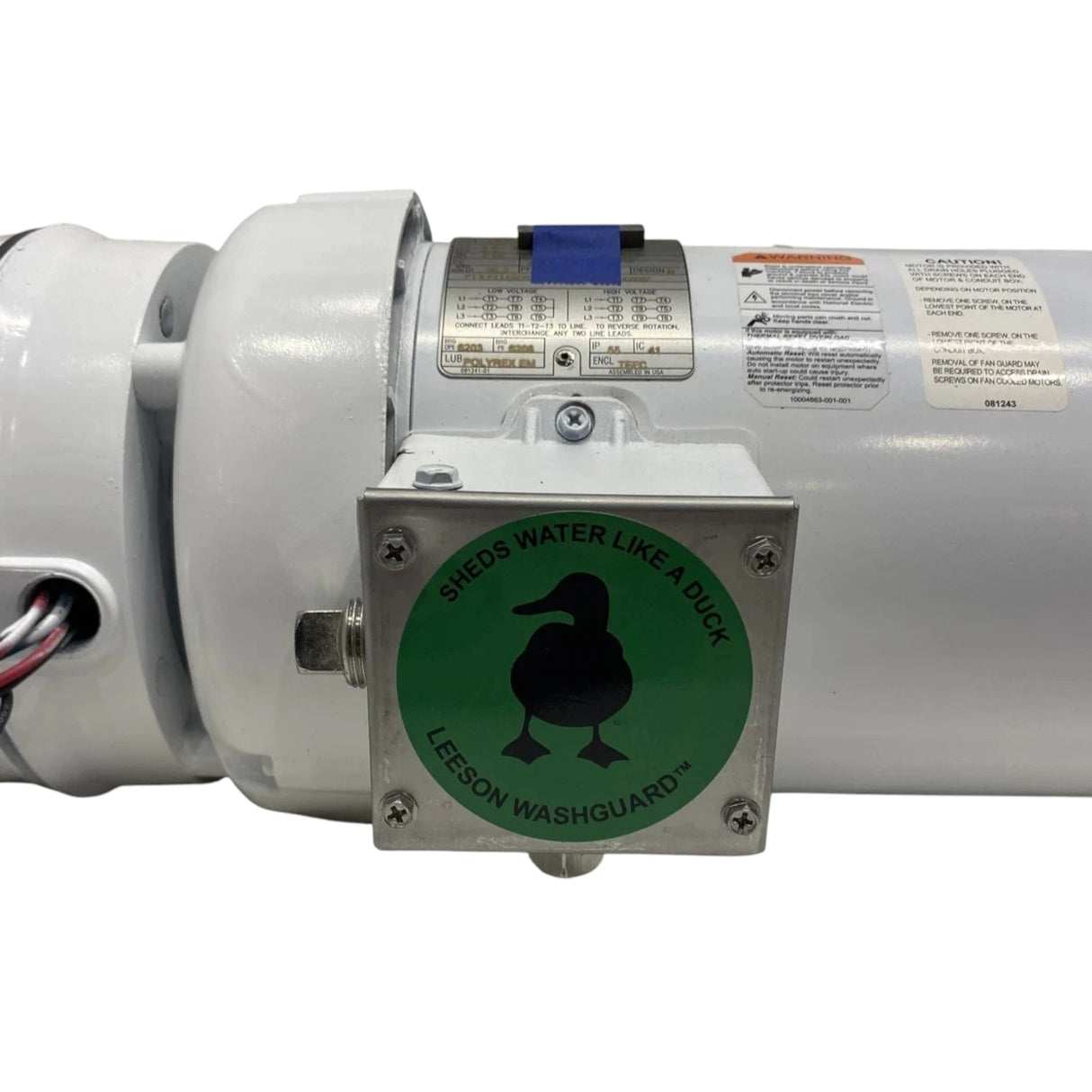 122194.00 Genuine Leeson Washdown Duty Brake Motor 208-230/460V