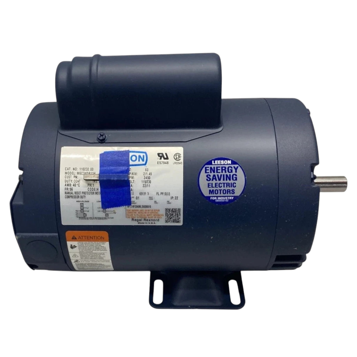 110232.00 Genuine Leeson General Purpose Motor 115/230V
