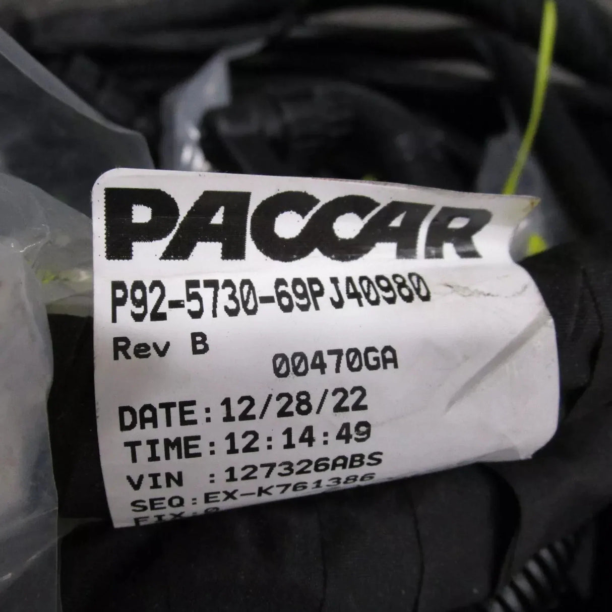 P92573069PJ40980 Paccar Wiring Harness - Truck To Trailer