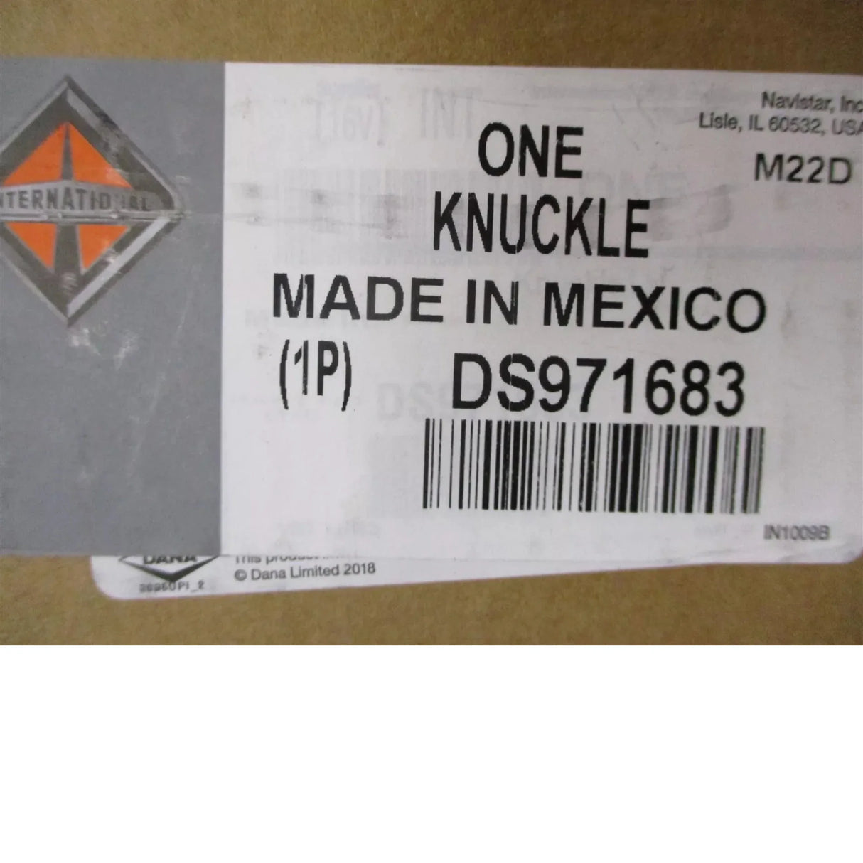 DS971683 International Knuckle Left Hand - Truck To Trailer