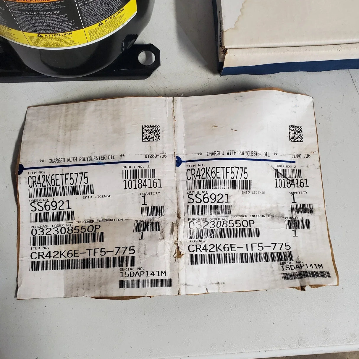 CR42K6E-TF5-775 Genuine Copeland Scroll Compressor - Truck To Trailer