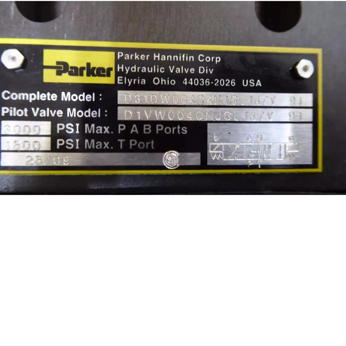 D31DW004C4NJGLJ47Y Parker Directional Control Valve - Truck To Trailer