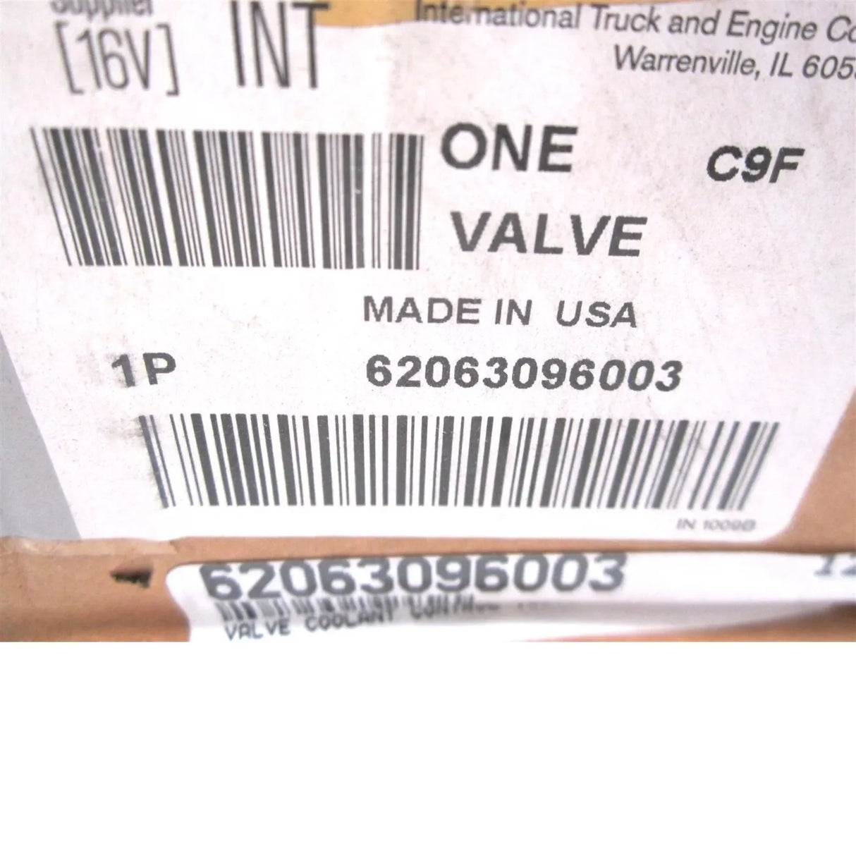 62063096003 International Valve Coolant Control CCV - Truck To Trailer