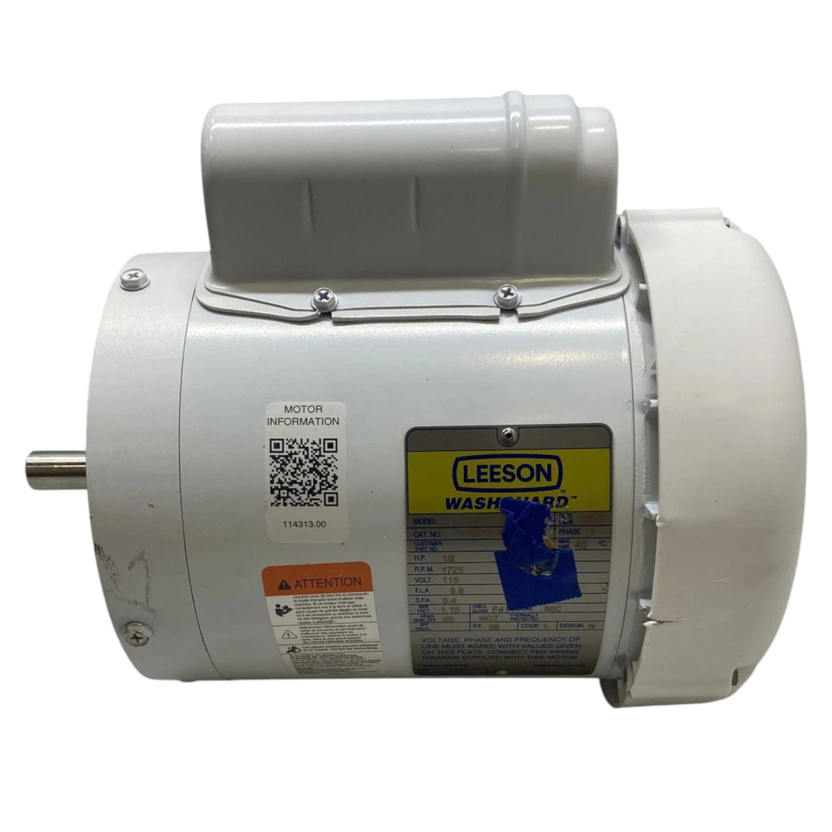 114313.00 Genuine Leeson Washdown Motor