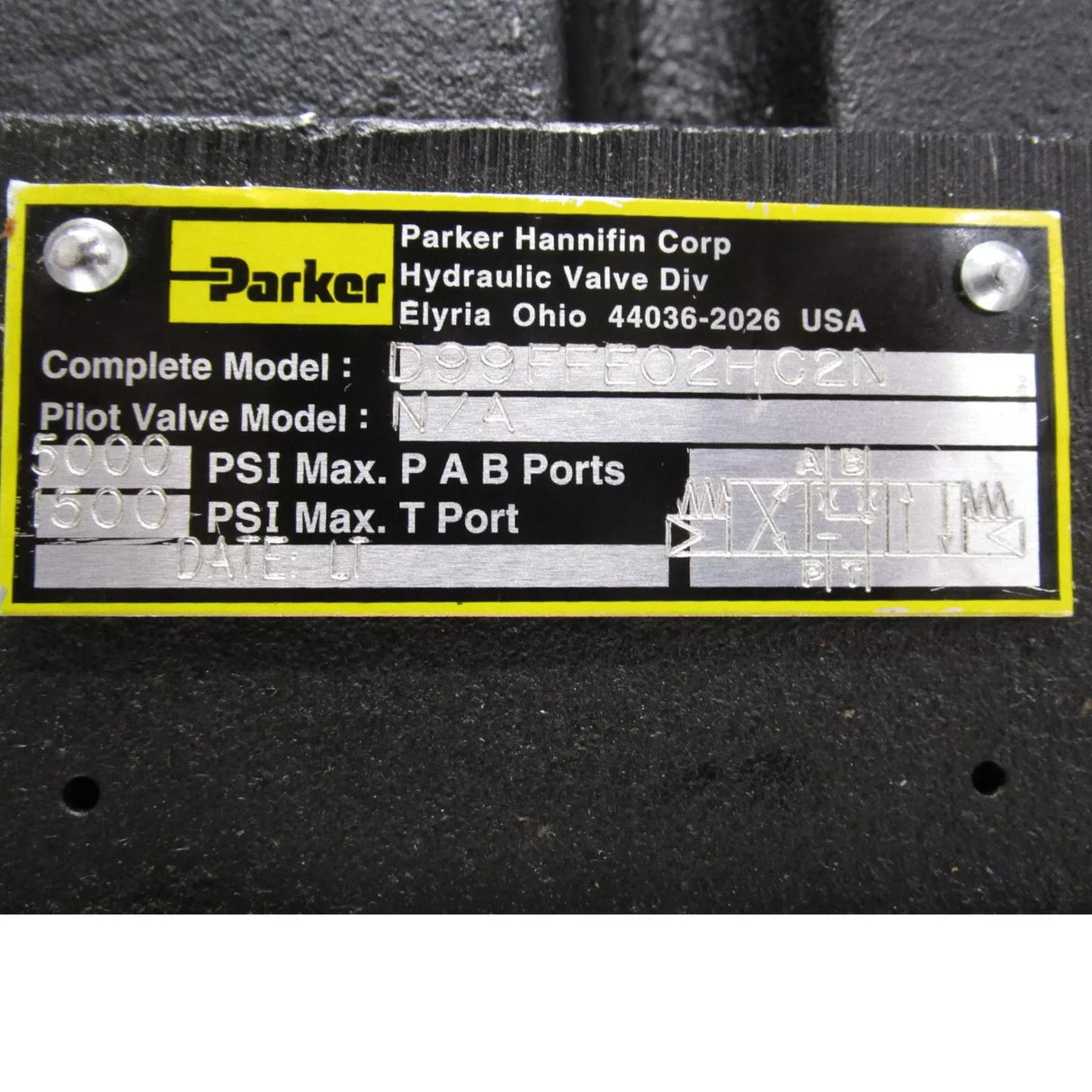 D99FFE02HC2N Parker Electronic Hydraulic Valve Pilot - Truck To Trailer