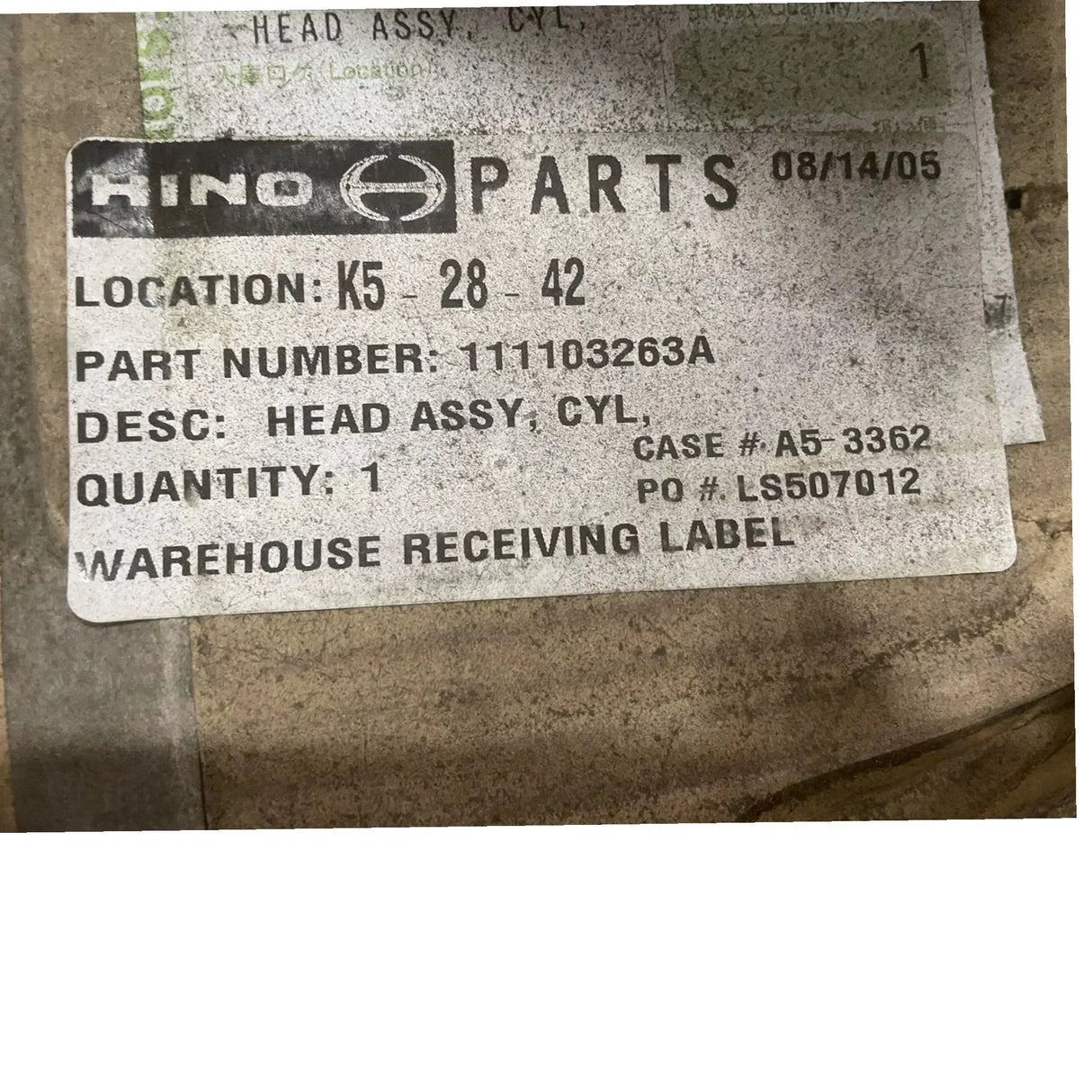 A5-3362 Hino Cylinder Head Case - Truck To Trailer