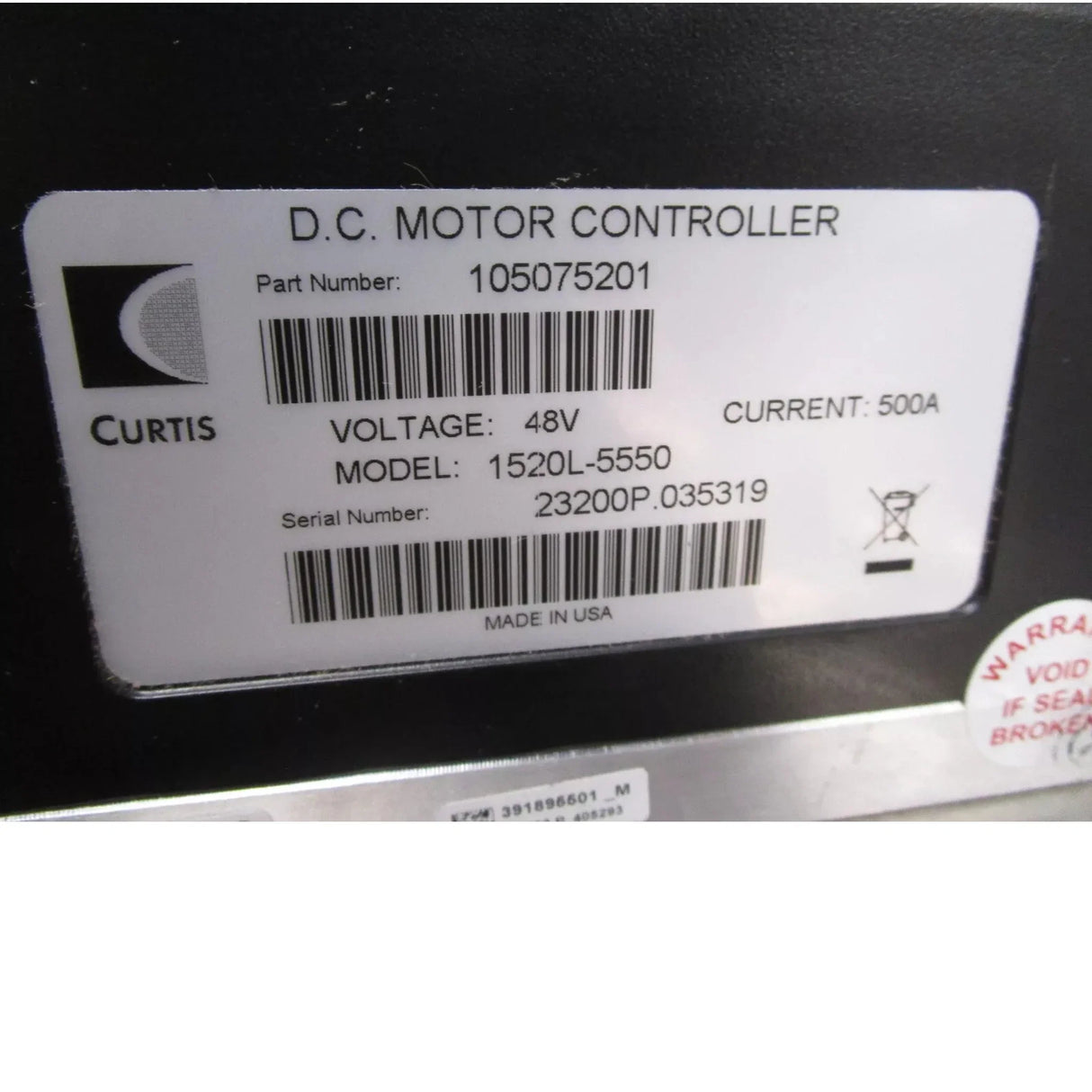 1520L-5501 Curtis Controller 48V 500A - Truck To Trailer