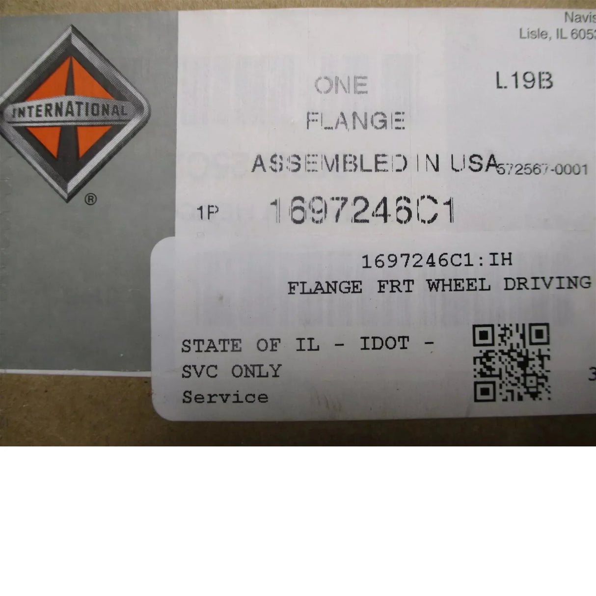 1697246C1 International Flange Drive Front Wheel - Truck To Trailer