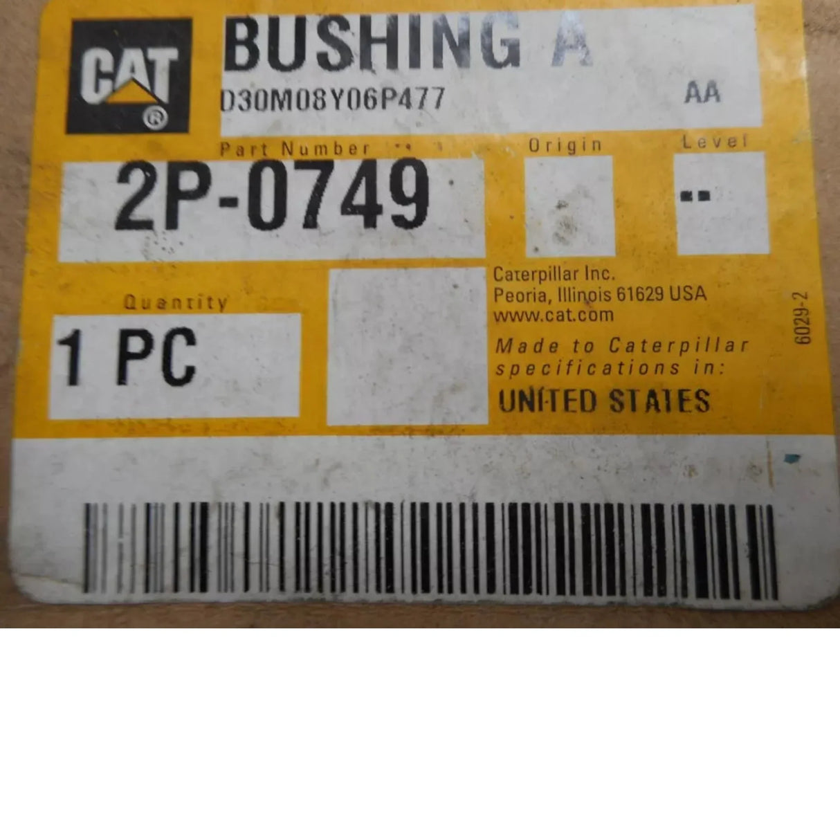 2P0749 Caterpillar Bushing - Truck To Trailer