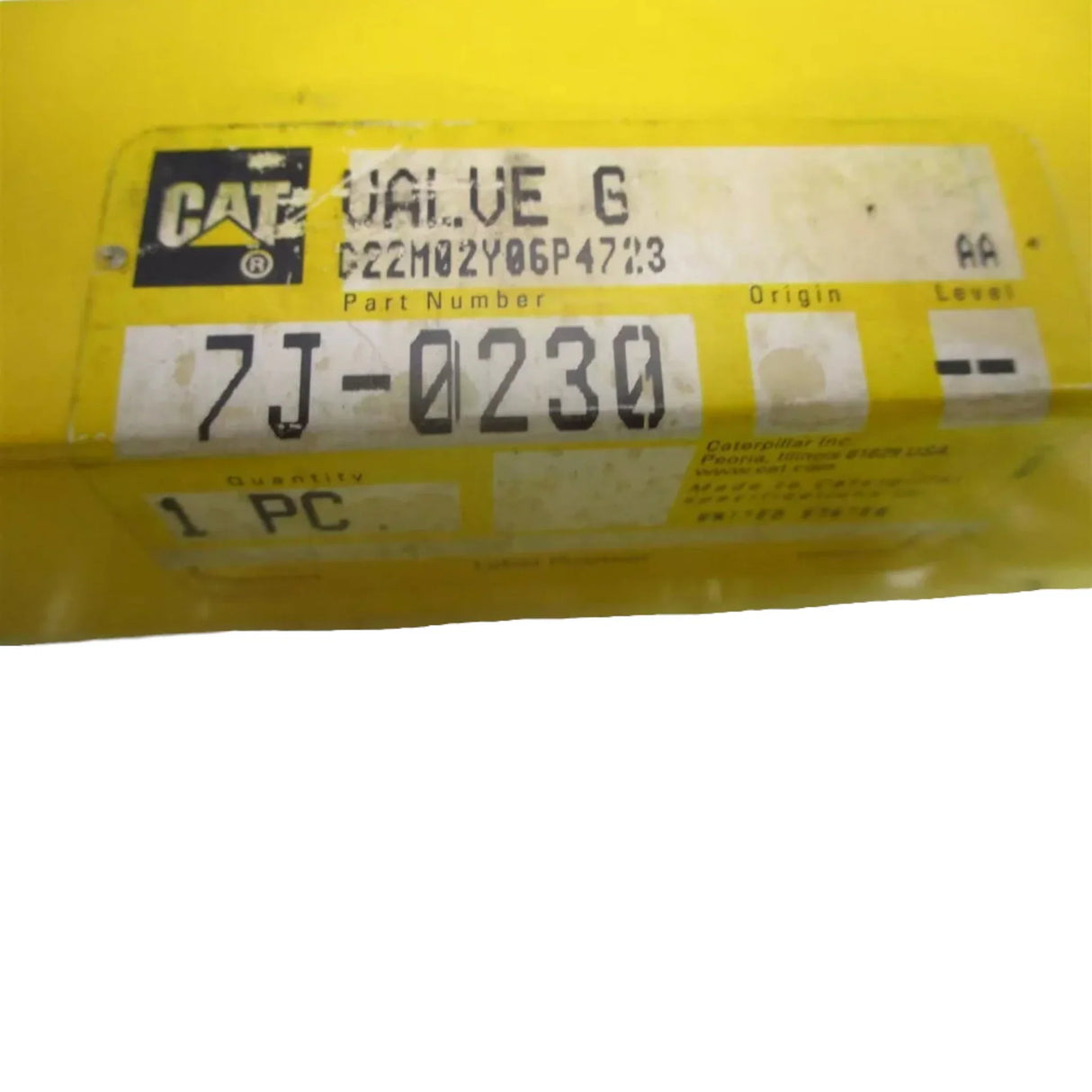 7J-0230 Caterpillar Hydraulic Unloading Valve - Truck To Trailer