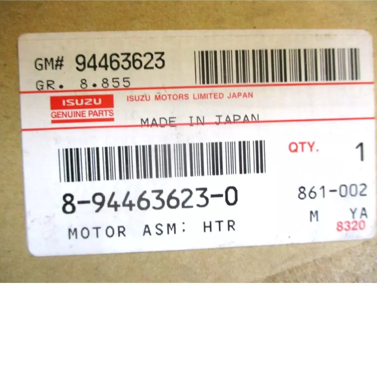 8-94463-623-0 Isuzu Heater Fan Blower Motor - Truck To Trailer