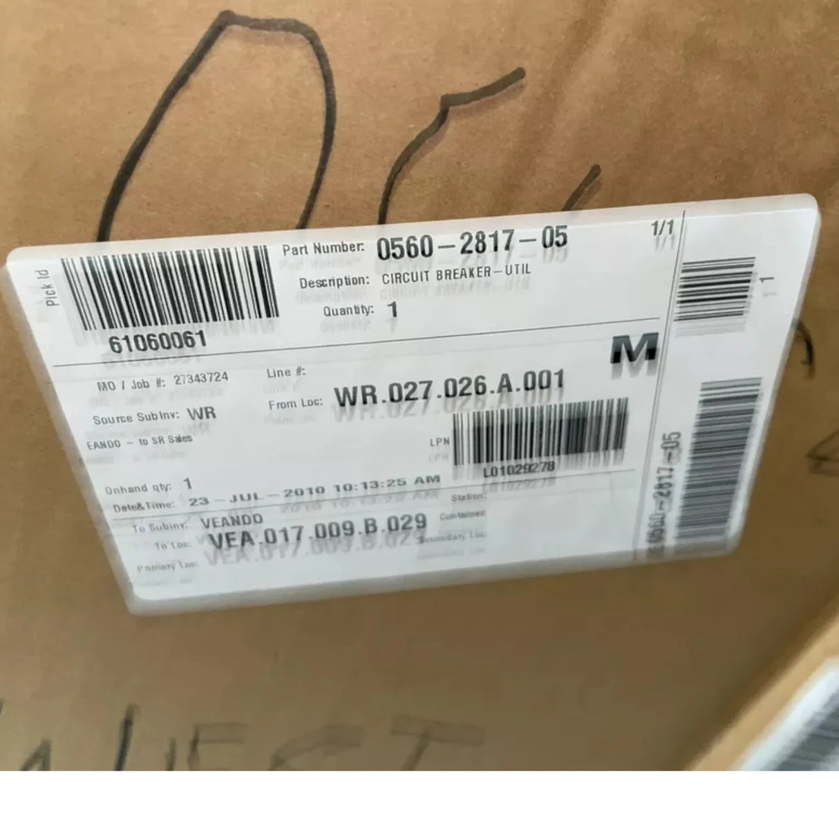 0560-2817-05 Cummins Circuit Breaker - Truck To Trailer