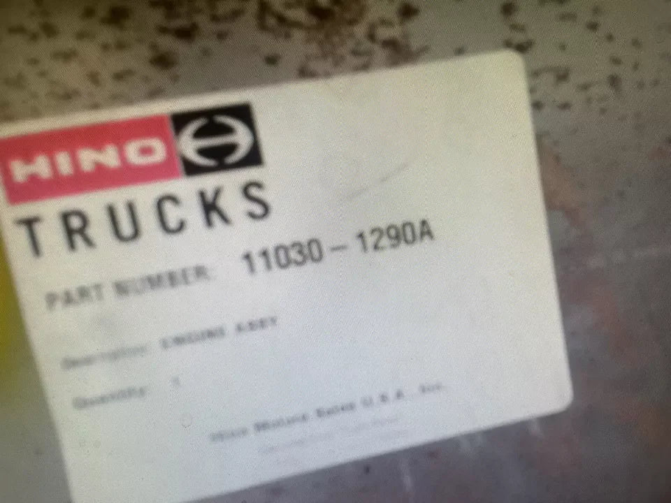 110301290A Hino Engine Partial J08C-TR - Truck To Trailer