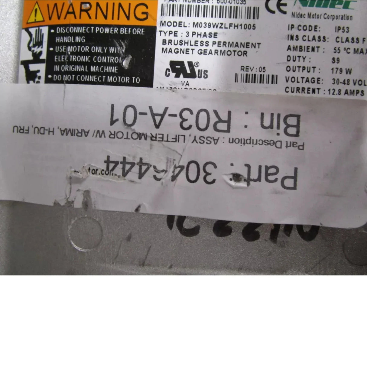 600-01035 Nidec Brushless Permanent Magnet - Truck To Trailer