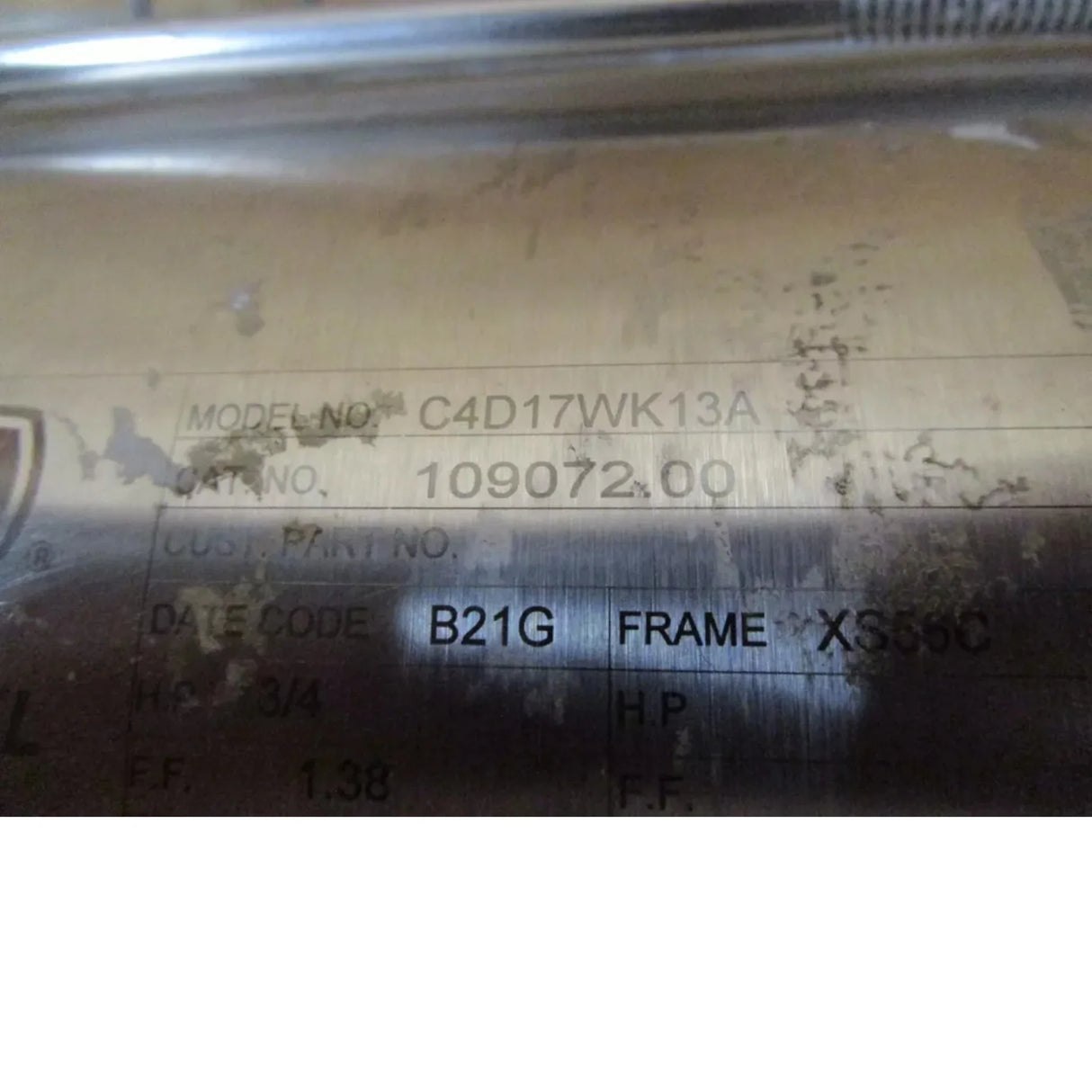 C4D17WK13A Leeson Stainless Washguard Motor 3/4 HP 1750 RPM DC Phase 90 - Truck To Trailer