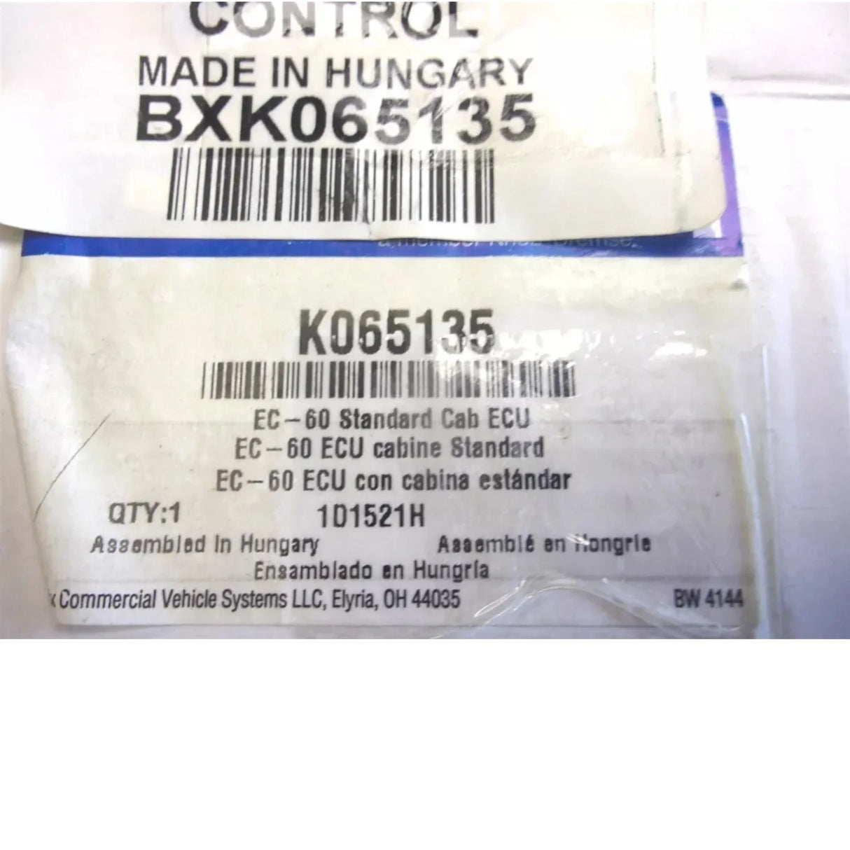 K065135 Bendix Standard Cab Brake Control Module EC-60 - Truck To Trailer