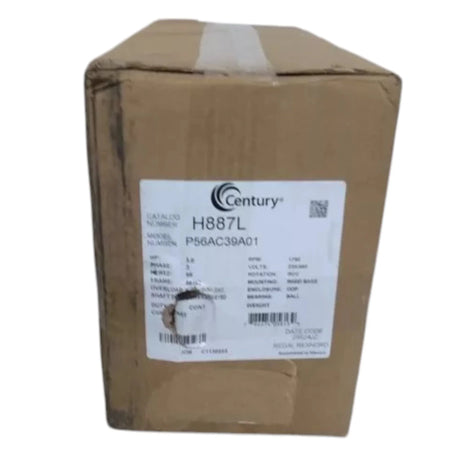 H887L Century Belt Drive Motor 3 HP 1750 RPM 230/460VAC 3-Phase - Truck To Trailer