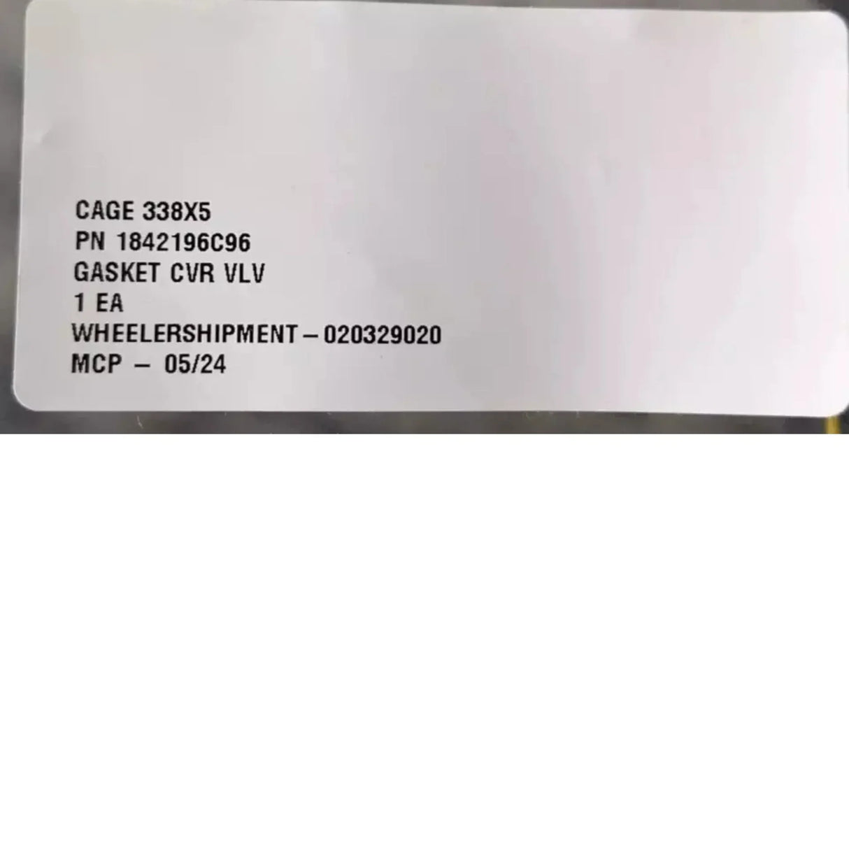 1842196C95 Genuine International Gasket Valve Assembly - Truck To Trailer