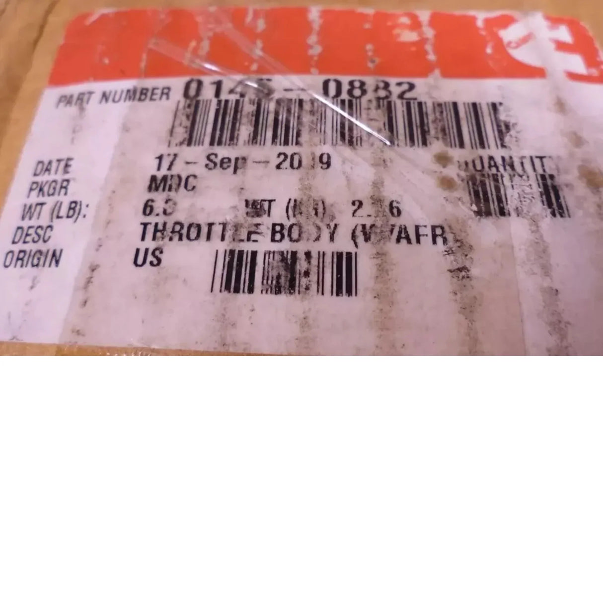 0146-0882 Genuine Cummins Electronic Fuel Throttle Body - Truck To Trailer