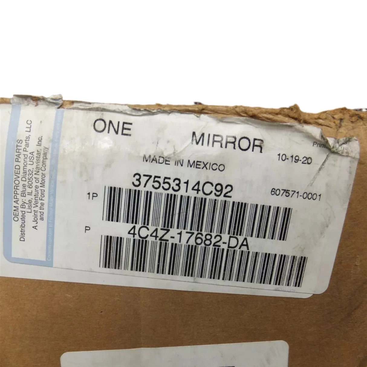 3755314C92 International Heated Lighted Real View Convex Head Mirror - Truck To Trailer