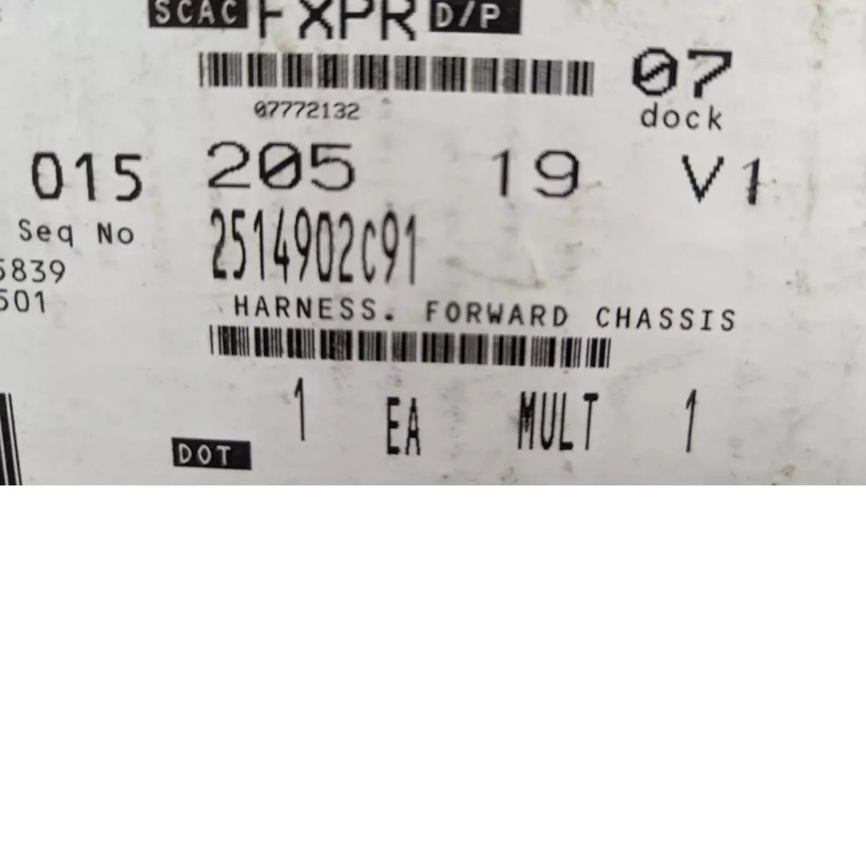 2514902C91 International Wiring Harness - Truck To Trailer