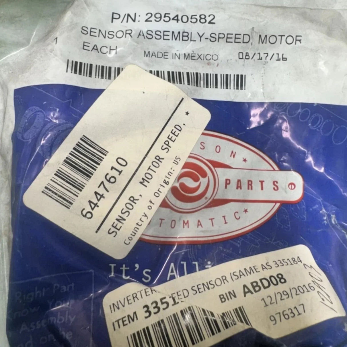 29540582 Genuine Allison Motor Speed Sensor - Truck To Trailer