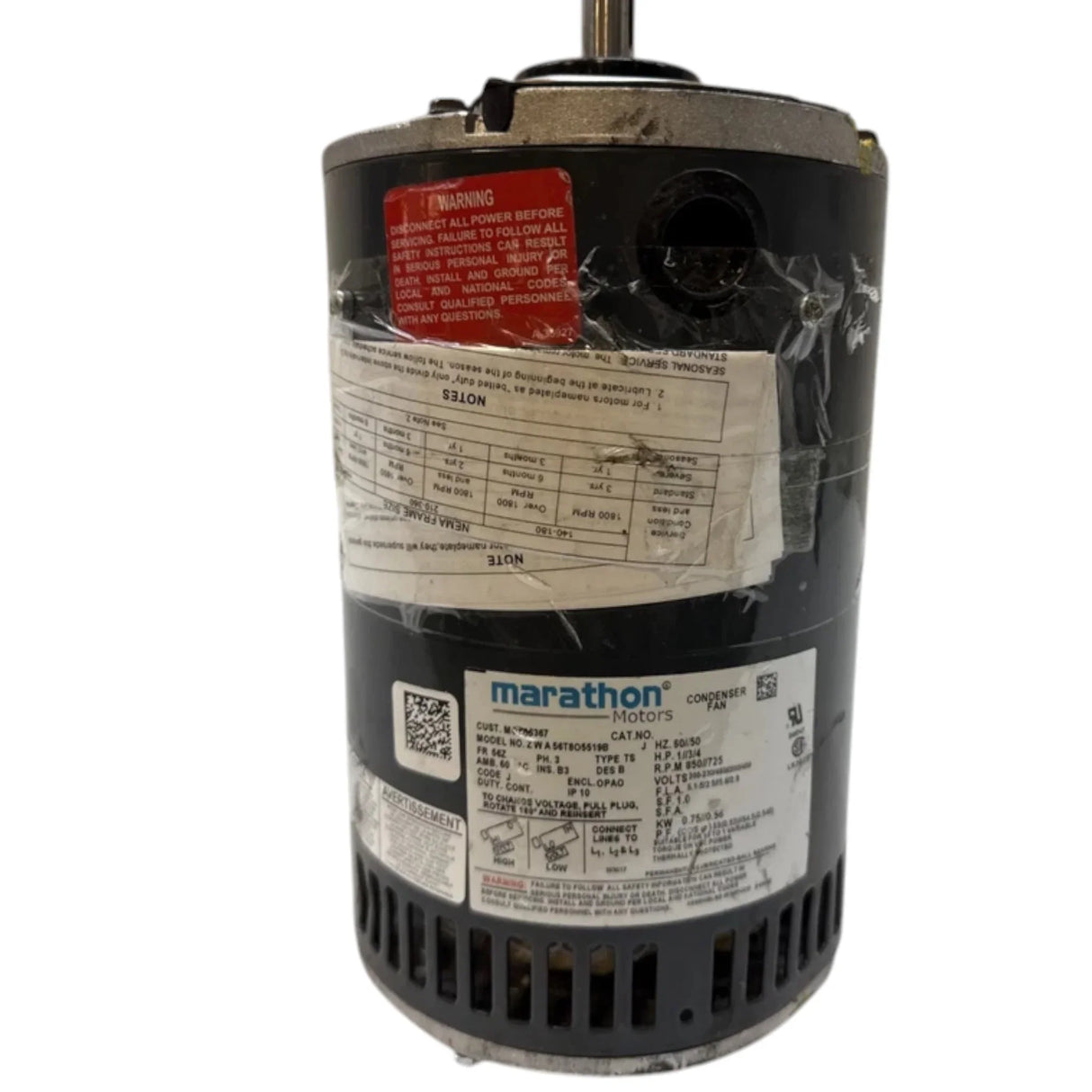 MOT06367 Trane Blower Motor 1 HP 230 460V 850 RPM - Truck To Trailer