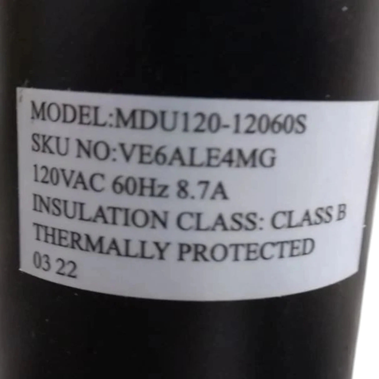 VE6ALE4MG Dayton Replacement Motor - Truck To Trailer