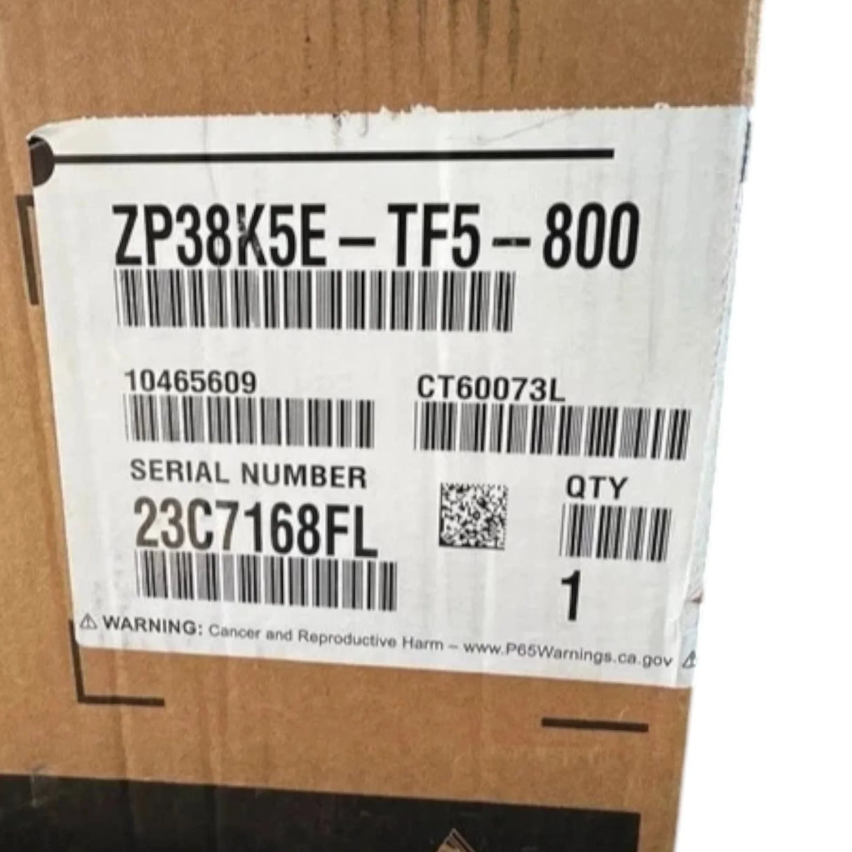 ZP38K5E-TF5-800 Genuine Copeland Scroll Compressor 200/230V - Truck To Trailer