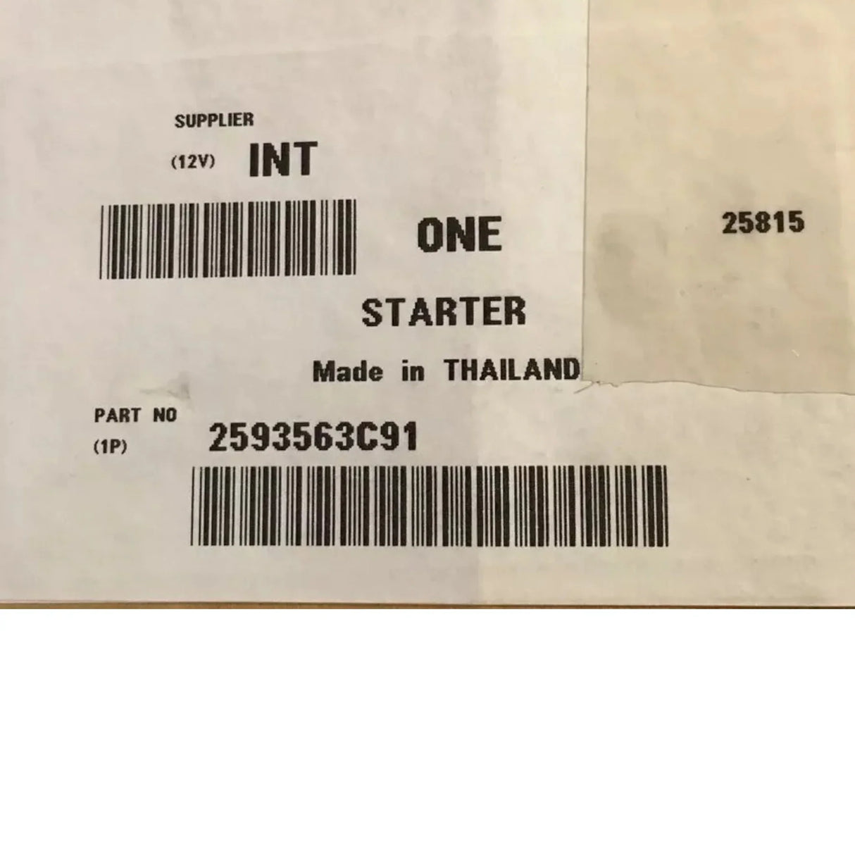 2593563C91 International Motor Start R5.0 M11 DD60 E7 - Truck To Trailer