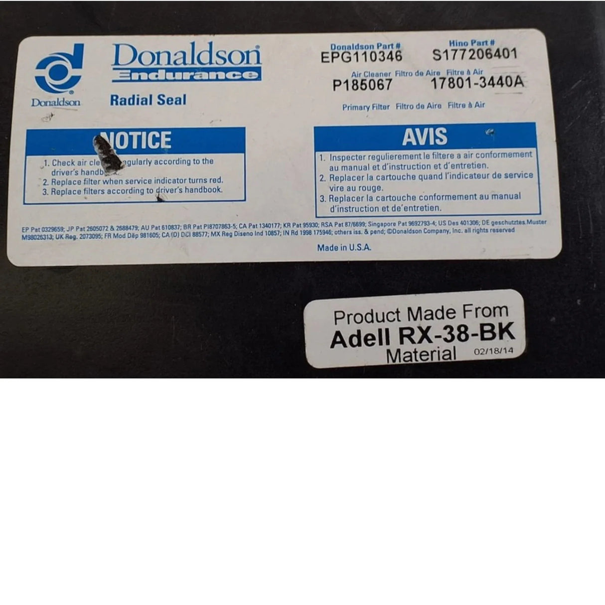 S177206401 Genuine Hino Air Cleaner Assembly - Truck To Trailer