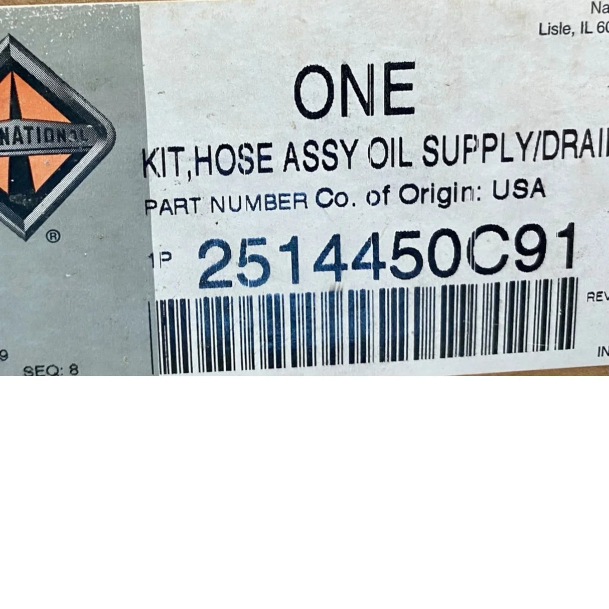 2514450C91 Genuine International Oil Supply & Drain Hose Kit - Truck To Trailer