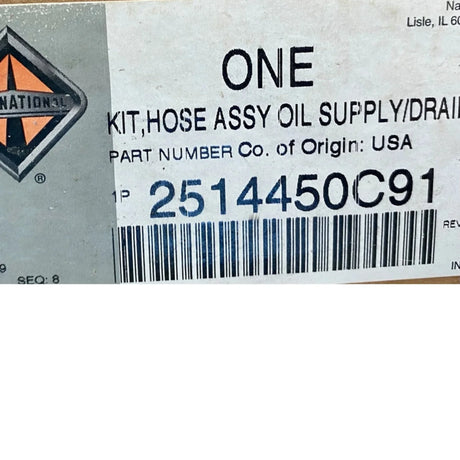 2514450C91 Genuine International Oil Supply & Drain Hose Kit - Truck To Trailer
