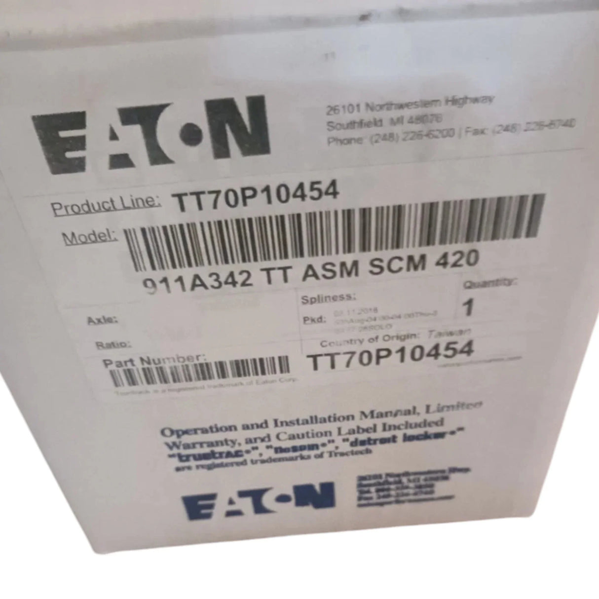 911A342 Genuine Eaton Differential - Truck To Trailer