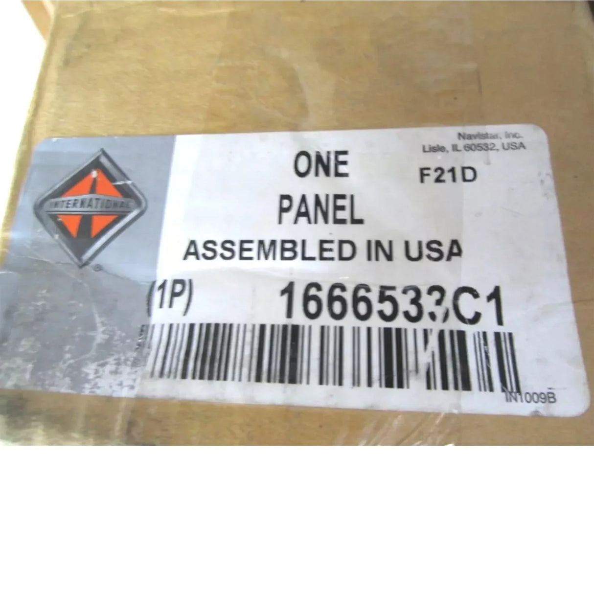 1666533C1 International Right Front Fender Splash Panel - Truck To Trailer