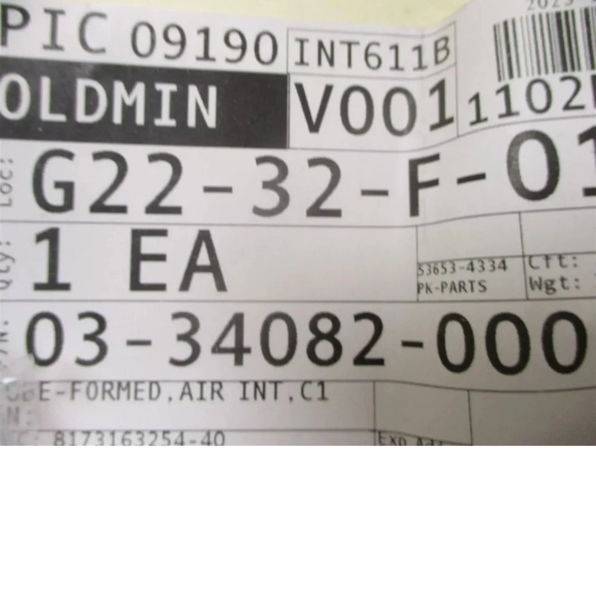 03-34082-000 Freightliner Intake Tube Pipe - Truck To Trailer