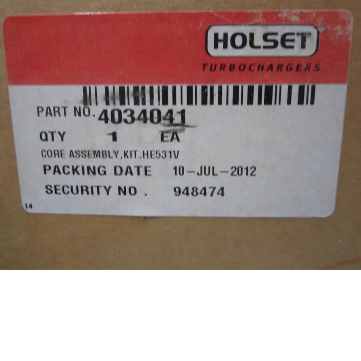 4034041 Holset ISM VG CHRA 11.0L HE531V - Truck To Trailer