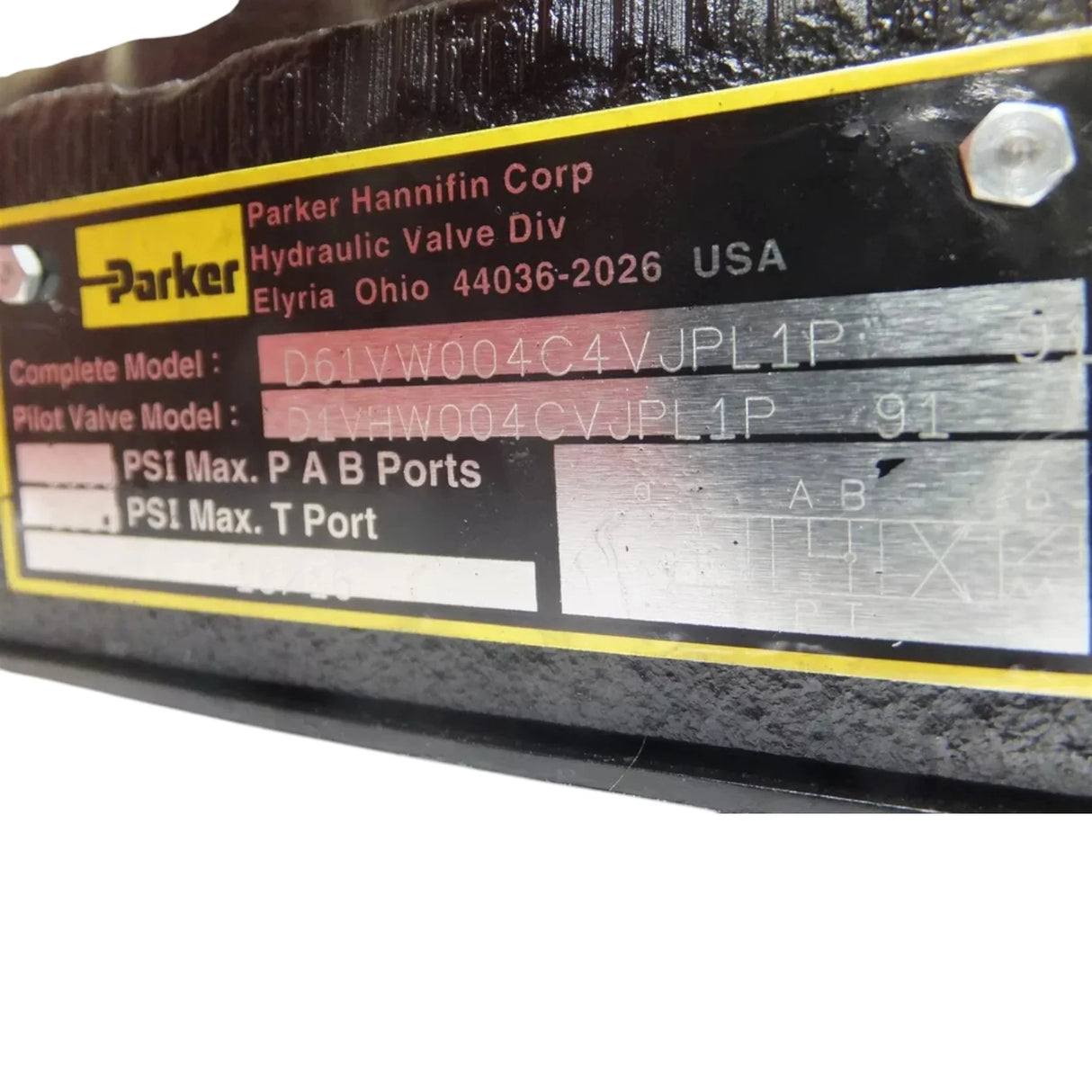 D61VW004C4VJPL1P Parker Hydraulic Directional Control Valve - Truck To Trailer