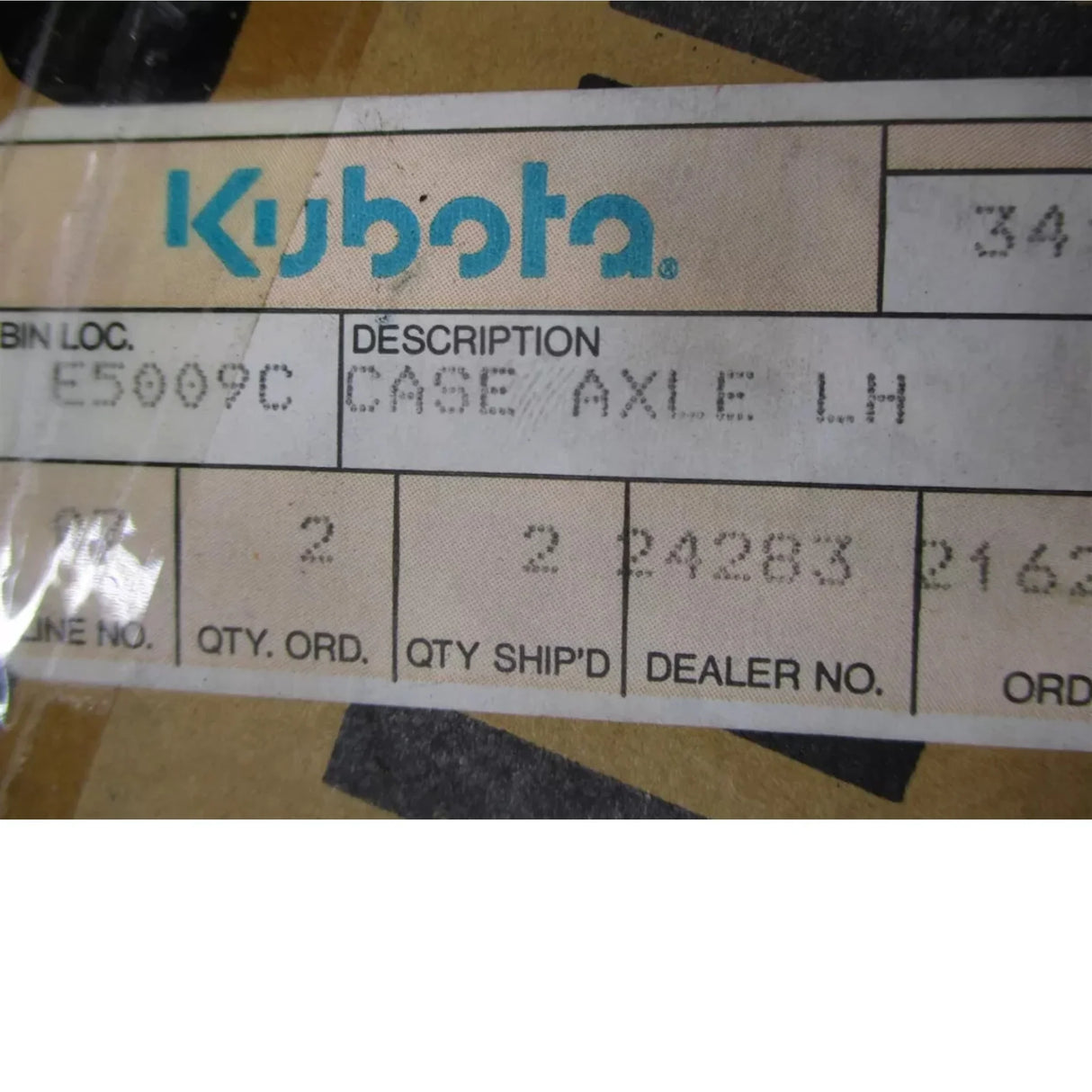 34160-43580 Kubota Inside Axle Case LH L225 L225DT - Truck To Trailer