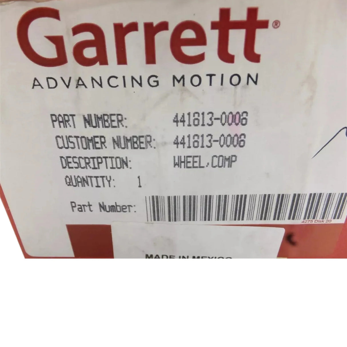 441813-0008 Garrett Turbo Compressor Wheel TL9214 TV9214 TW9214 - Truck To Trailer