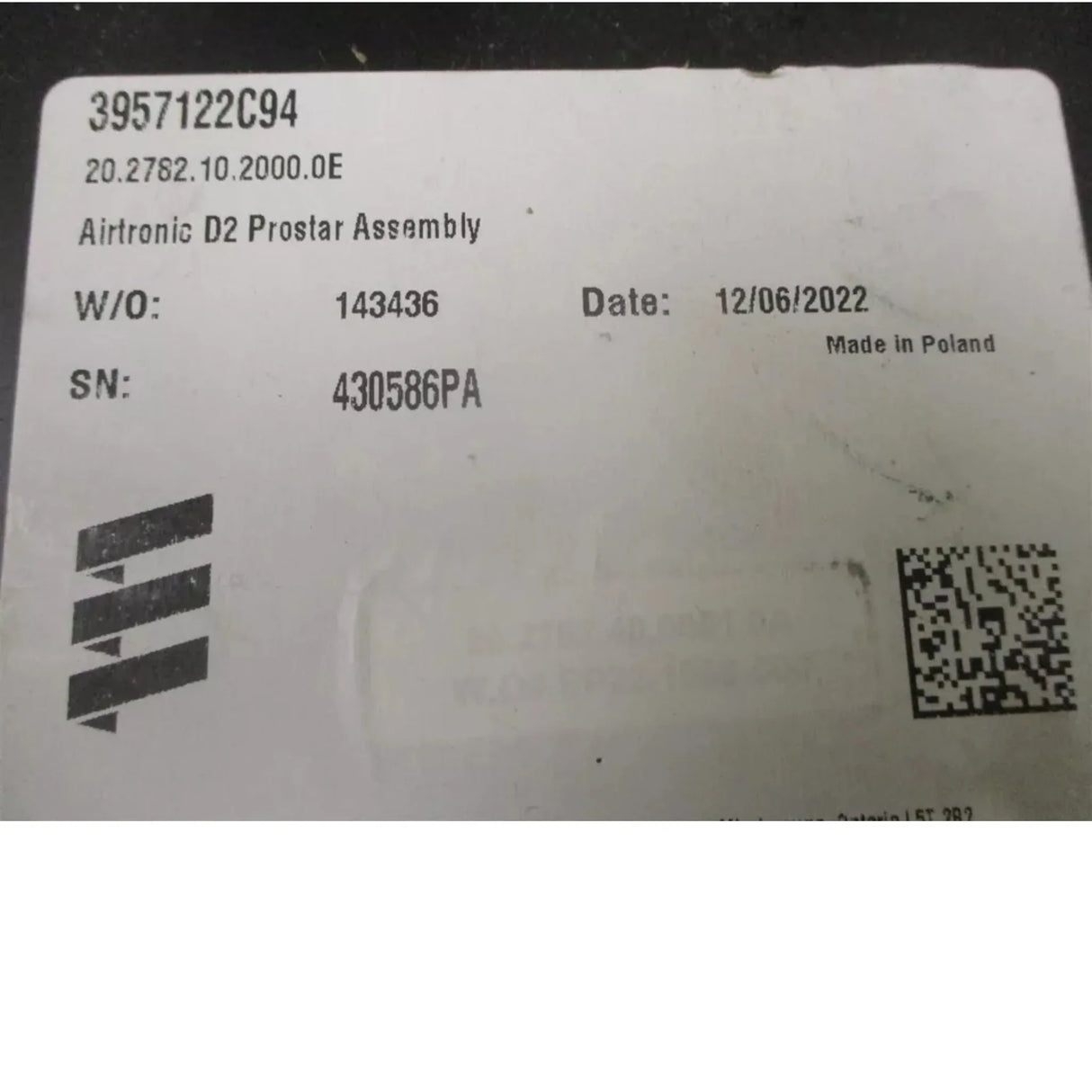 3957122C94 International Housing, Heater, Assembly, Espar No Idle Heat - Truck To Trailer