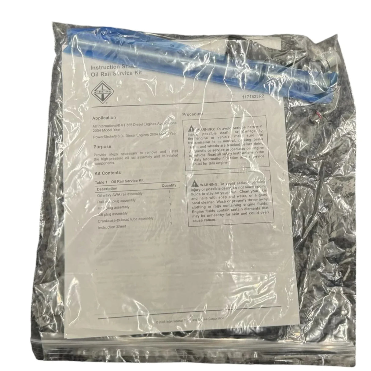 4307382R91 International Kit, Oil Rail - Truck To Trailer