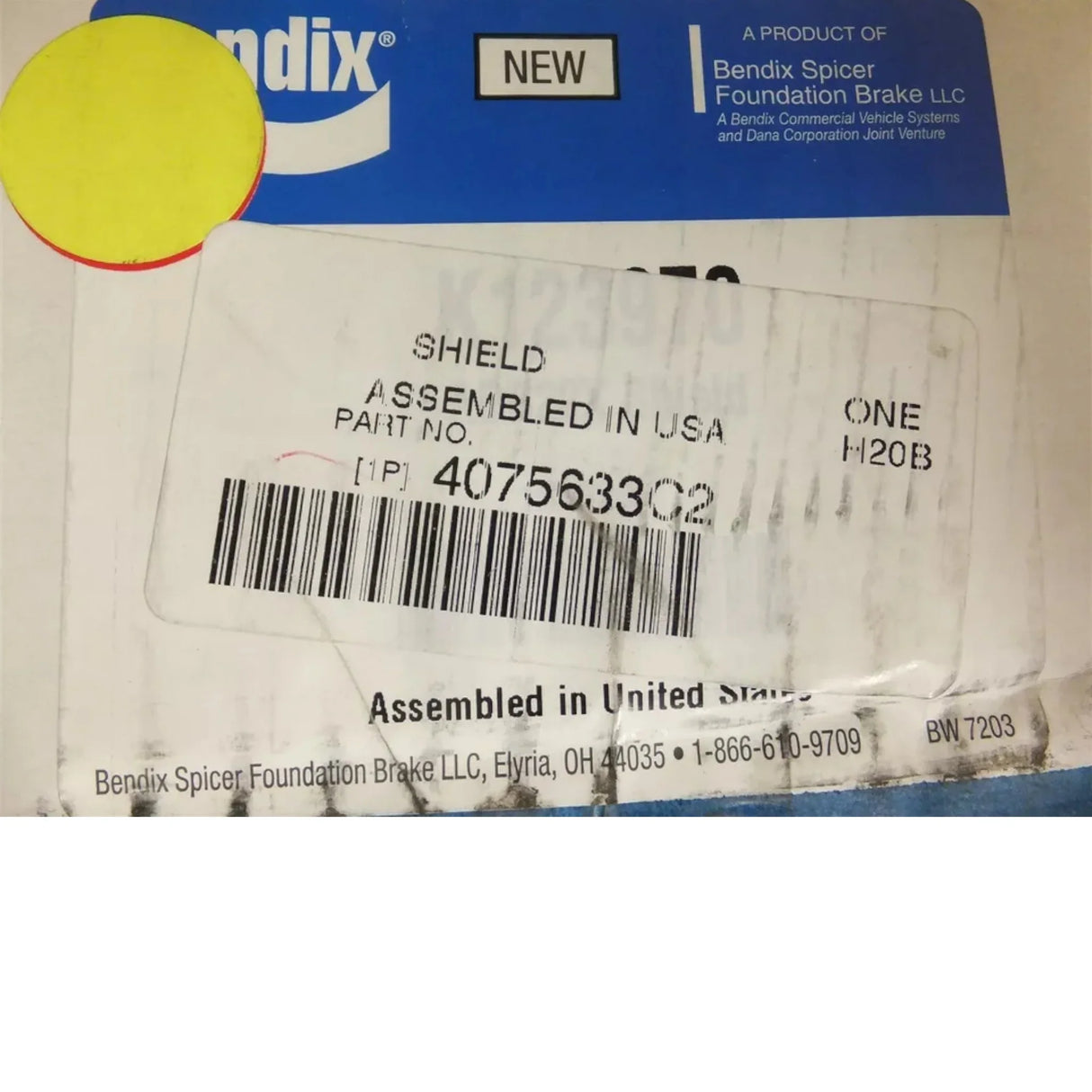 4075633C2 International Disk Brake Bendix Universal Dust Shield - Truck To Trailer