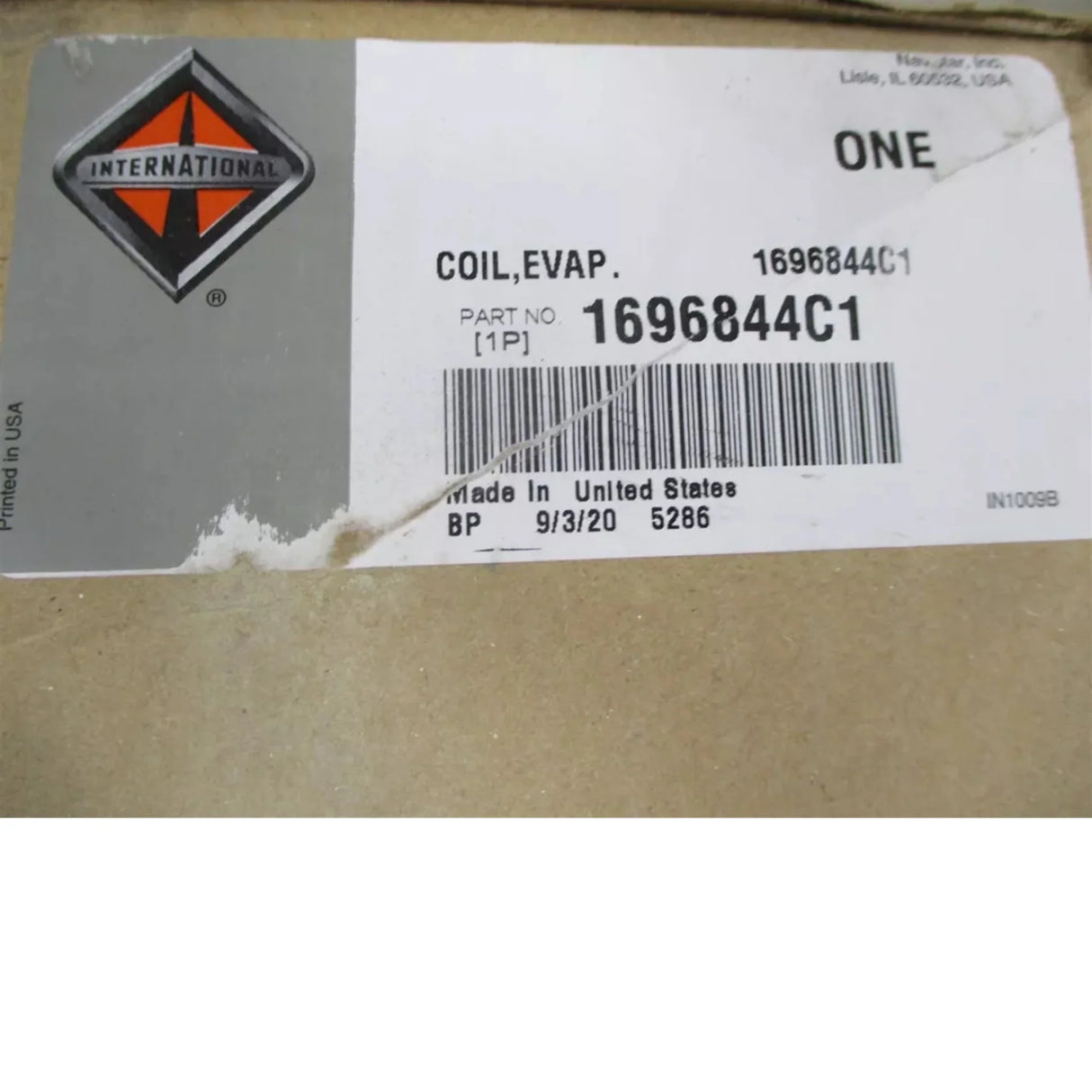 1696844C1 International Coil, Evaporator Air Conditioner - Truck To Trailer