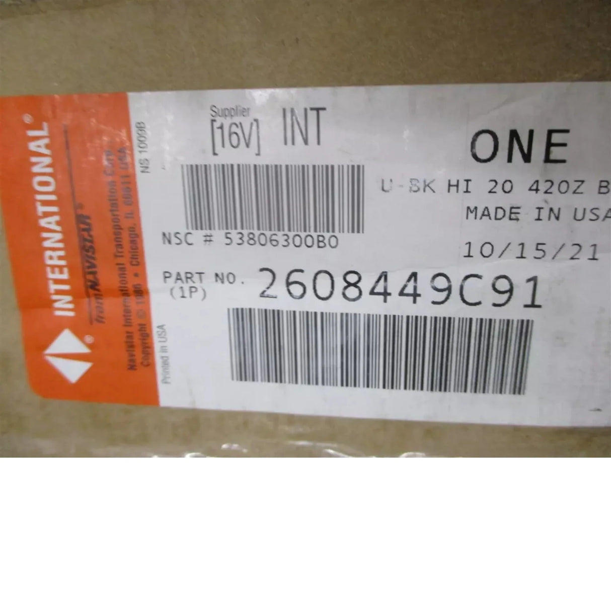 2608449C91 International Seat back Cushion W Upholstery - Truck To Trailer