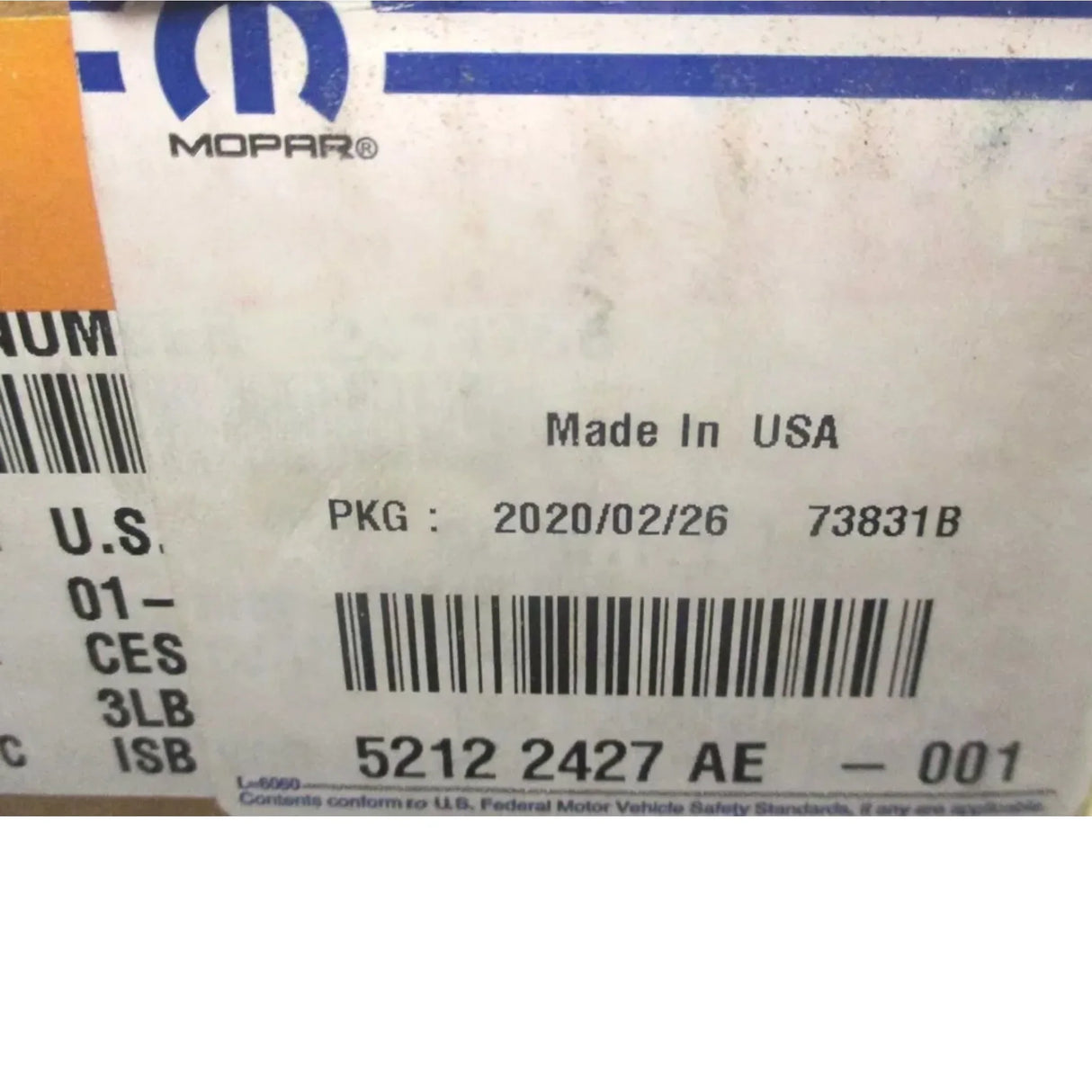 52122427AE Mopar Exhaust Fluid Tube 2011-2012 Ram 3500/4500/5500 6.7L - Truck To Trailer