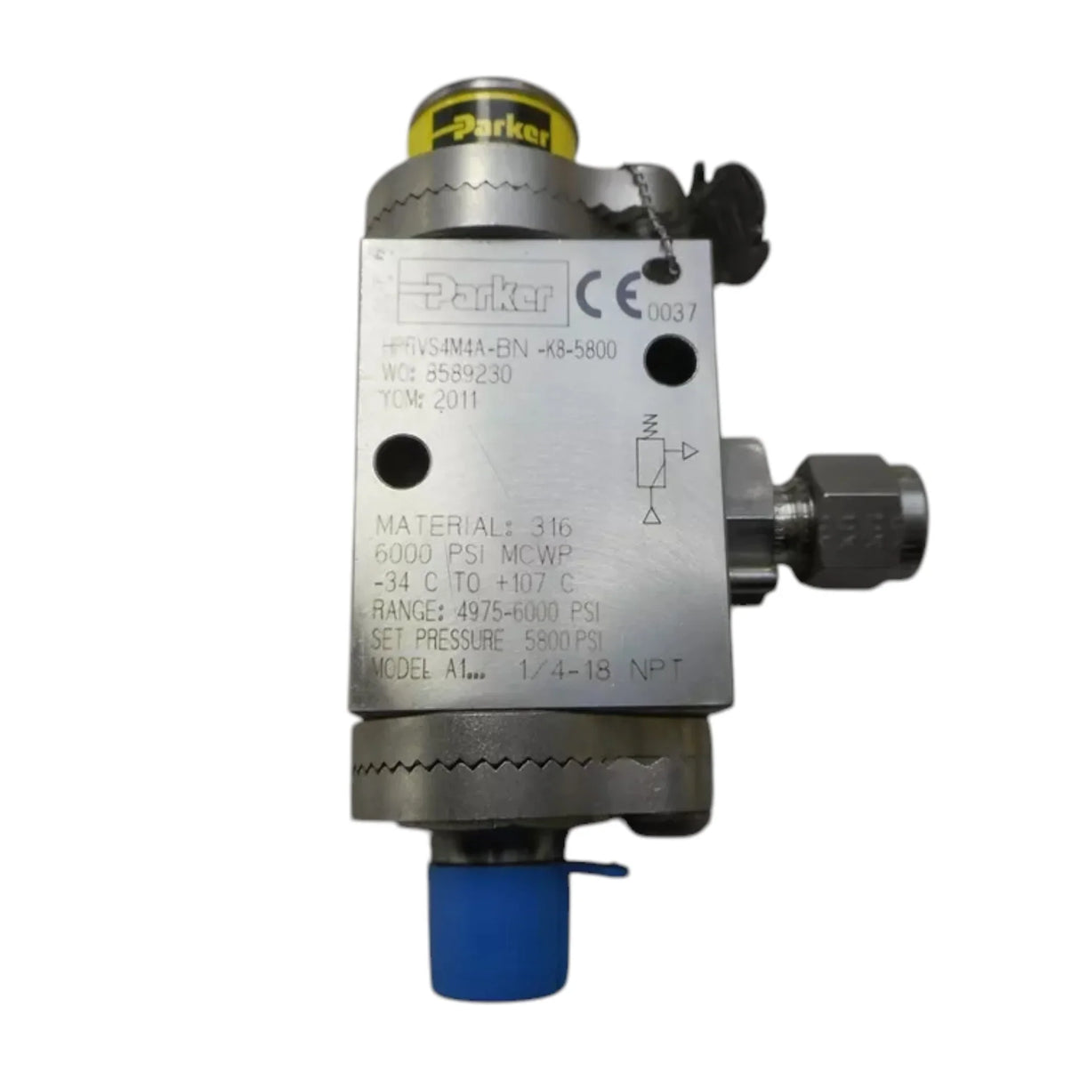 HPRVS4M4A-BN-K8-5800 Parker Relief Valve High Pressure 5800PSI - Truck To Trailer